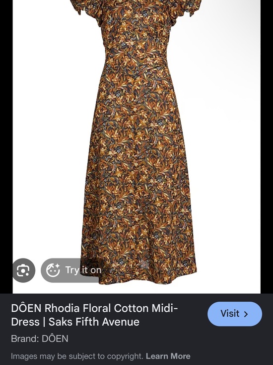 Doen Dresses & Skirts - Doen Rhodia Floral Maxi Dress in Brown and Gold Tones
